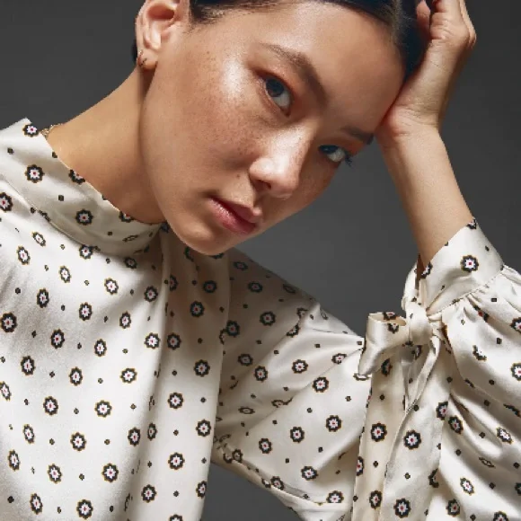 Anine Bing Esther 100% Silk Satin Top - Picture 3 of 11